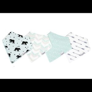 Copper Pearl Baby Bandana Bibs 4-pack